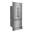 Forno Gallipoli 30-Inch French Door Refrigerator with 17.5 cu.ft. Capacity and Decorative Grille in Stainless Steel (FFFFD1974-35MG)