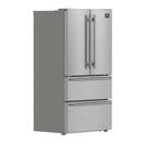 Forno 36-Inch Moena French Door Refrigerator - 19 cu.ft with Double Freezer Drawer and Ice Maker (FFRBI1820-36SB)