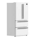 Forno 2-Piece Appliance Package - 30-Inch Slide-In Induction Range and 36-Inch French Door Refrigerator in White with Stainless Steel Handle (FBDL-014-08CAUS)