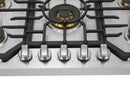 ROBAM G-Series 36-Inch Dual Fuel Cooktop with 5 Burners in Stainless Steel (G515)