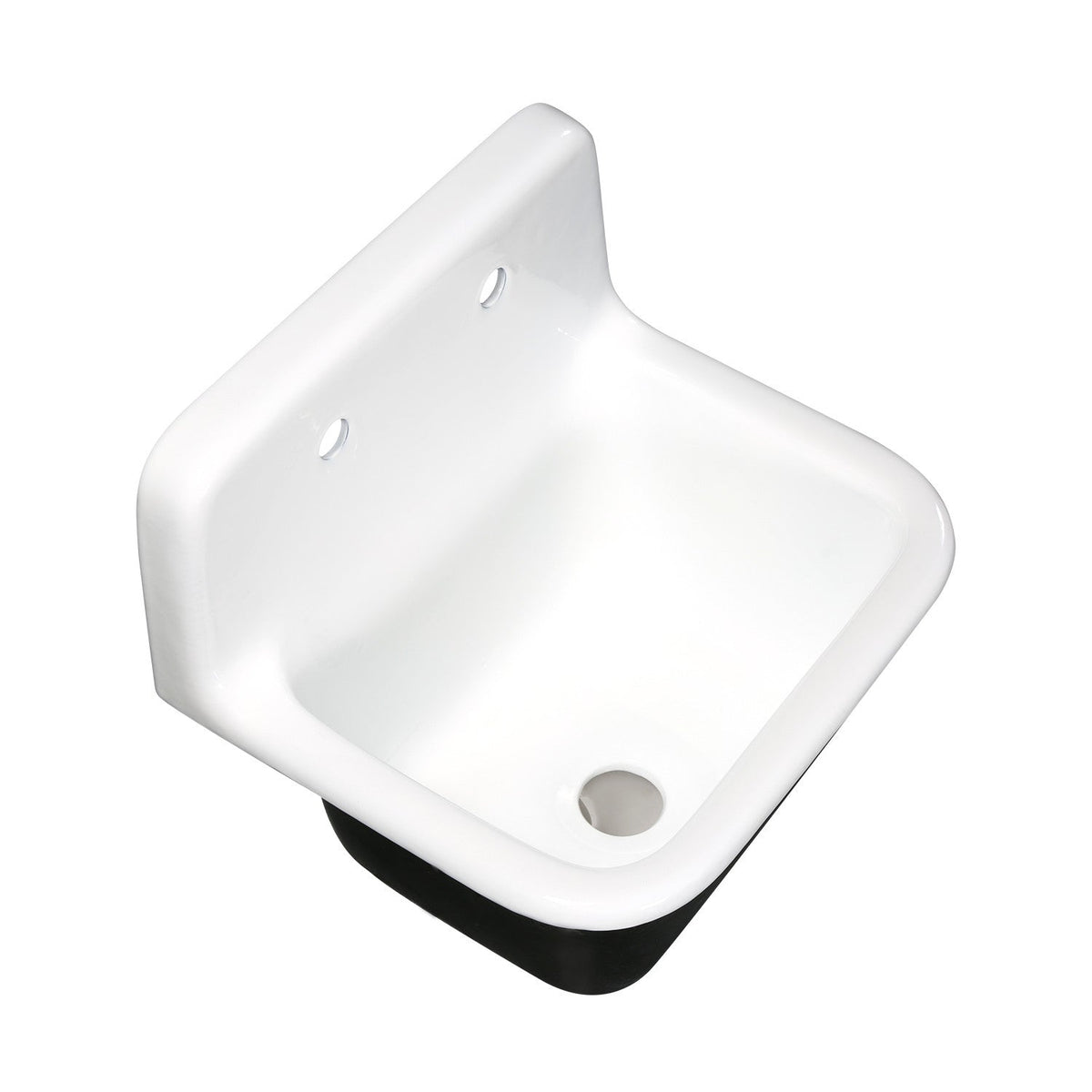 Fauceture Petra Galley 22 Inch Wall Mount Single Bowl Kitchen Sink in White