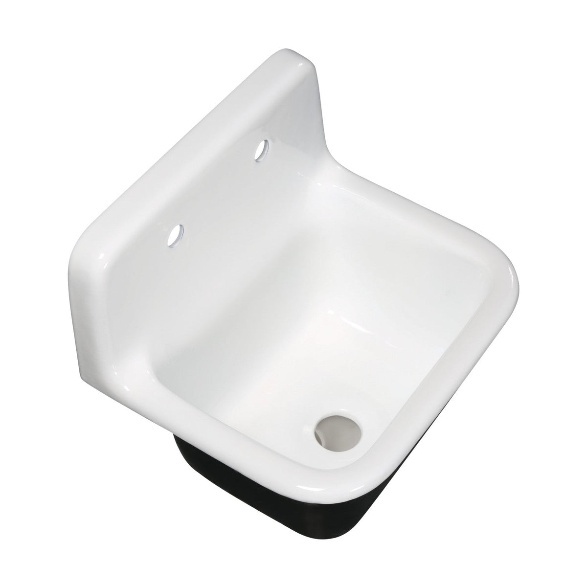 Fauceture Petra Galley 22 Inch Wall Mount Single Bowl Kitchen Sink in White