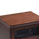 Parrot Uncle 1500-Watt Electric Cabinet with 4 Quartz Infrared Heater in Wood with LED Digital Screen, Remote Control and Timer