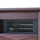 Parrot Uncle 1500-Watt Electric Cabinet with 4 Quartz Infrared Heater in Wood with LED Digital Screen, Remote Control and Timer