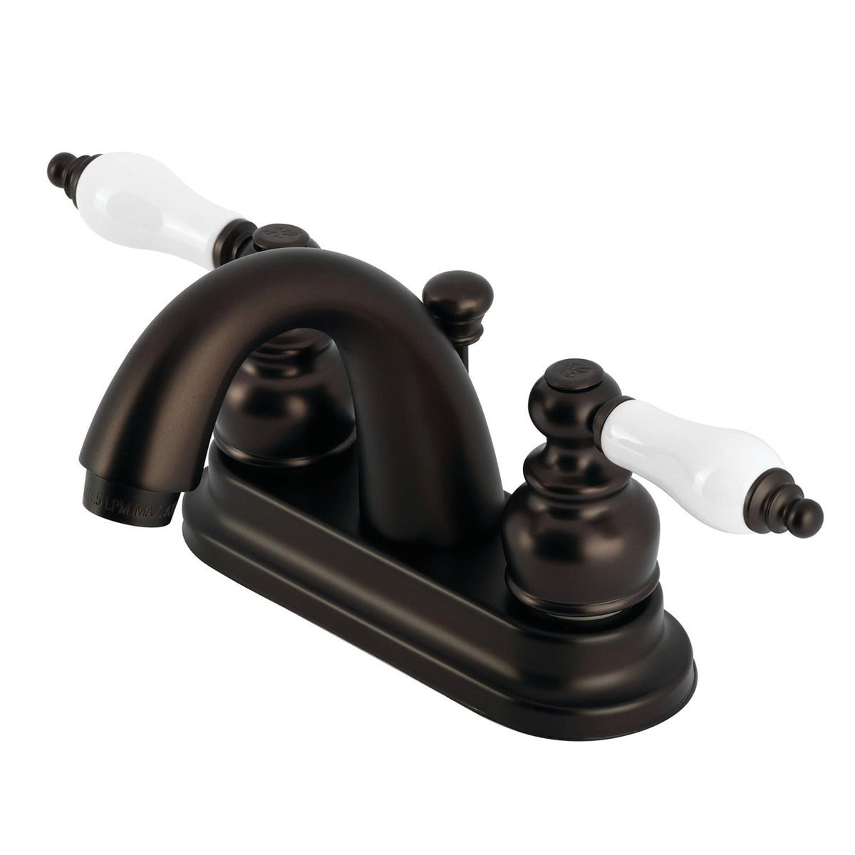 Restoration Double-Handle 4" Centerset Bathroom Faucet with Pop-Up Drain in Oil Rubbed Bronze