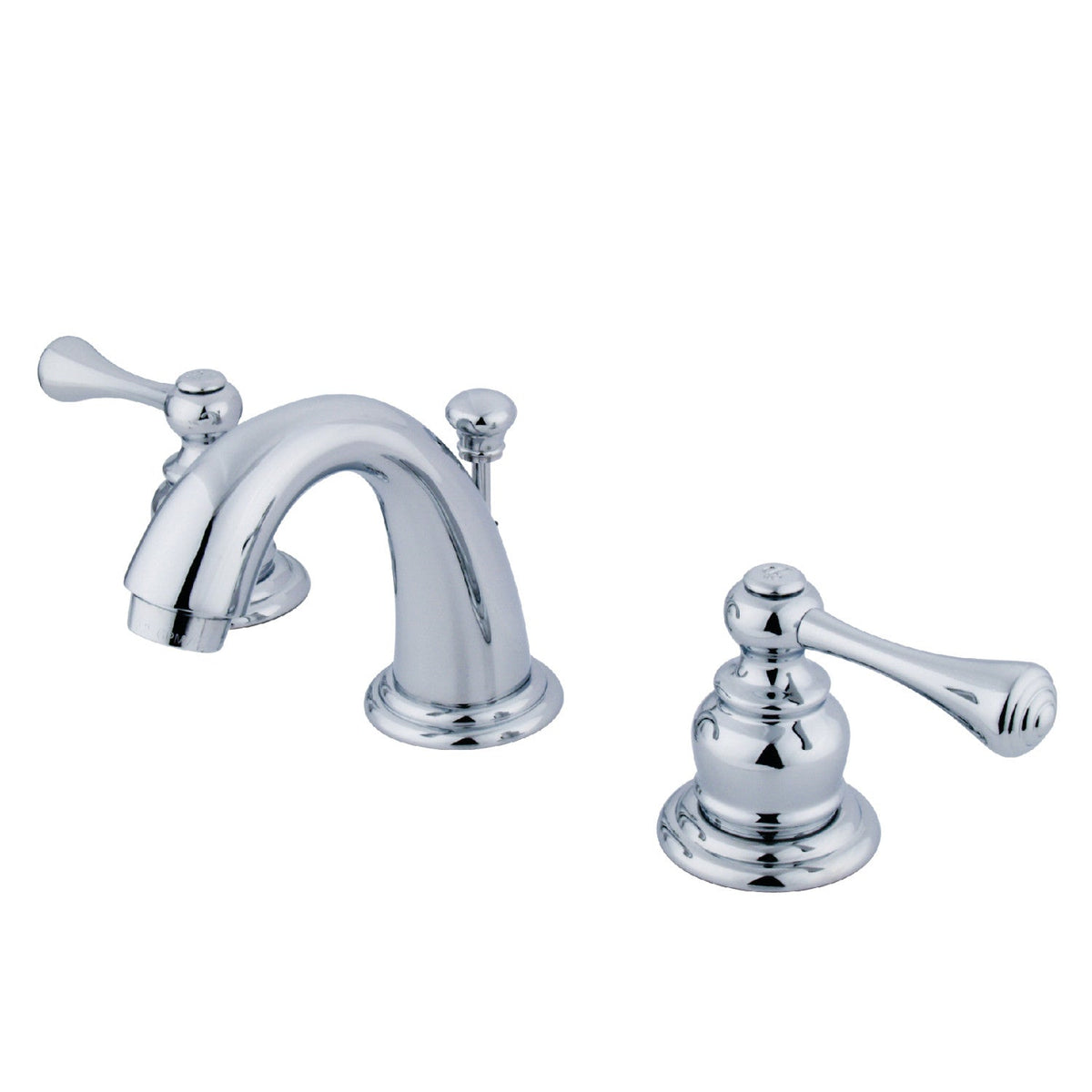 Vintage Widespread Bathroom Faucet with Pop-Up Drain in Polished Chrome