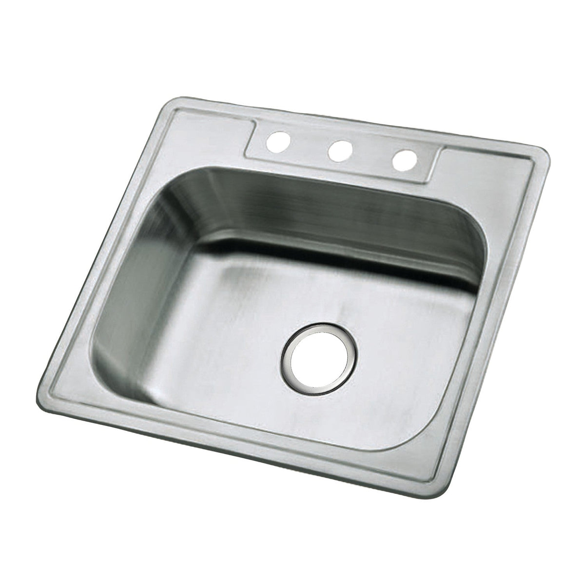 Gourmetier 25" Stainless Steel Drop-in Single Bowl Kitchen Sink in Brushed Stainless Steel