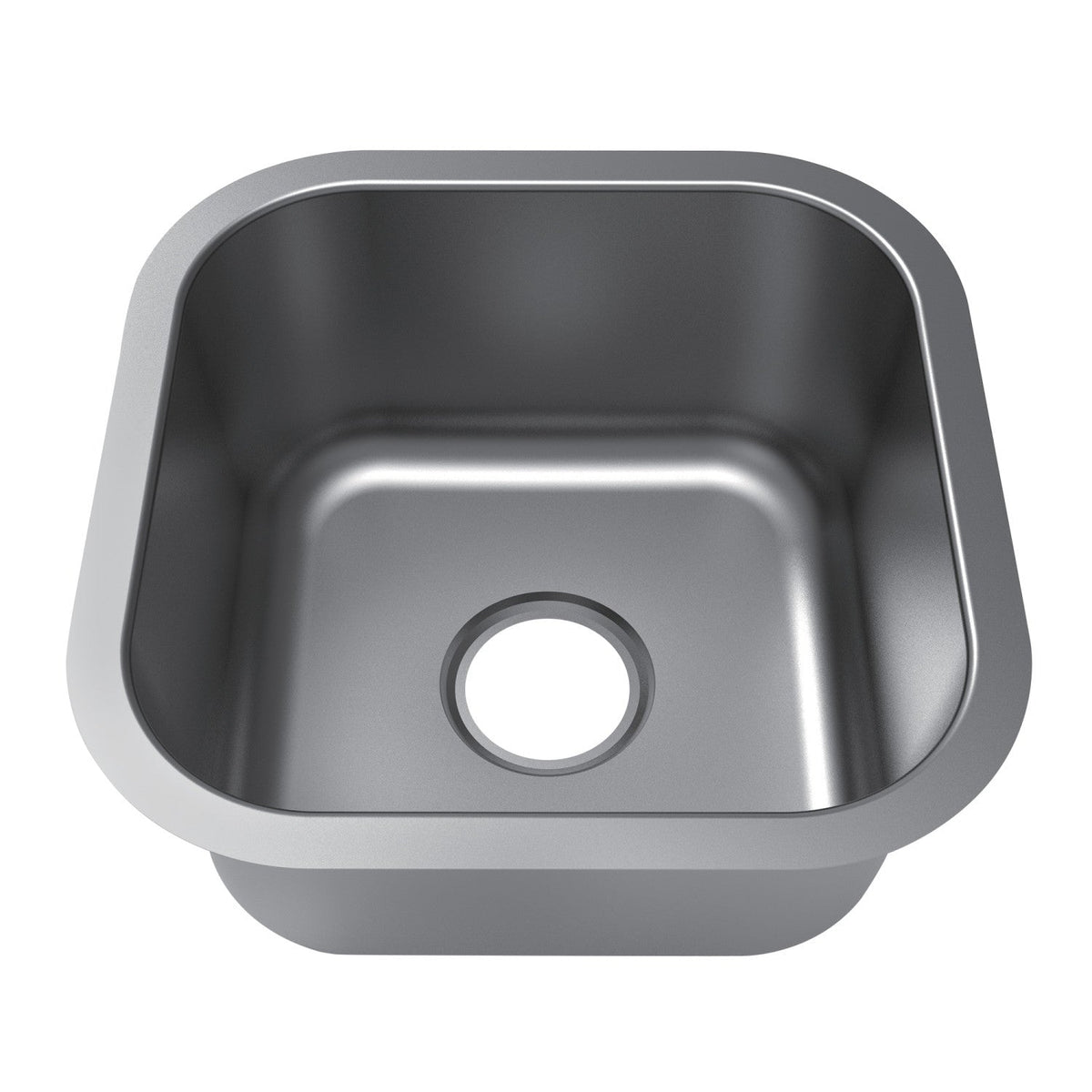 Gourmetier 16" Stainless Steel Undermount Single Bowl Bar Sink in Brushed Stainless Steel