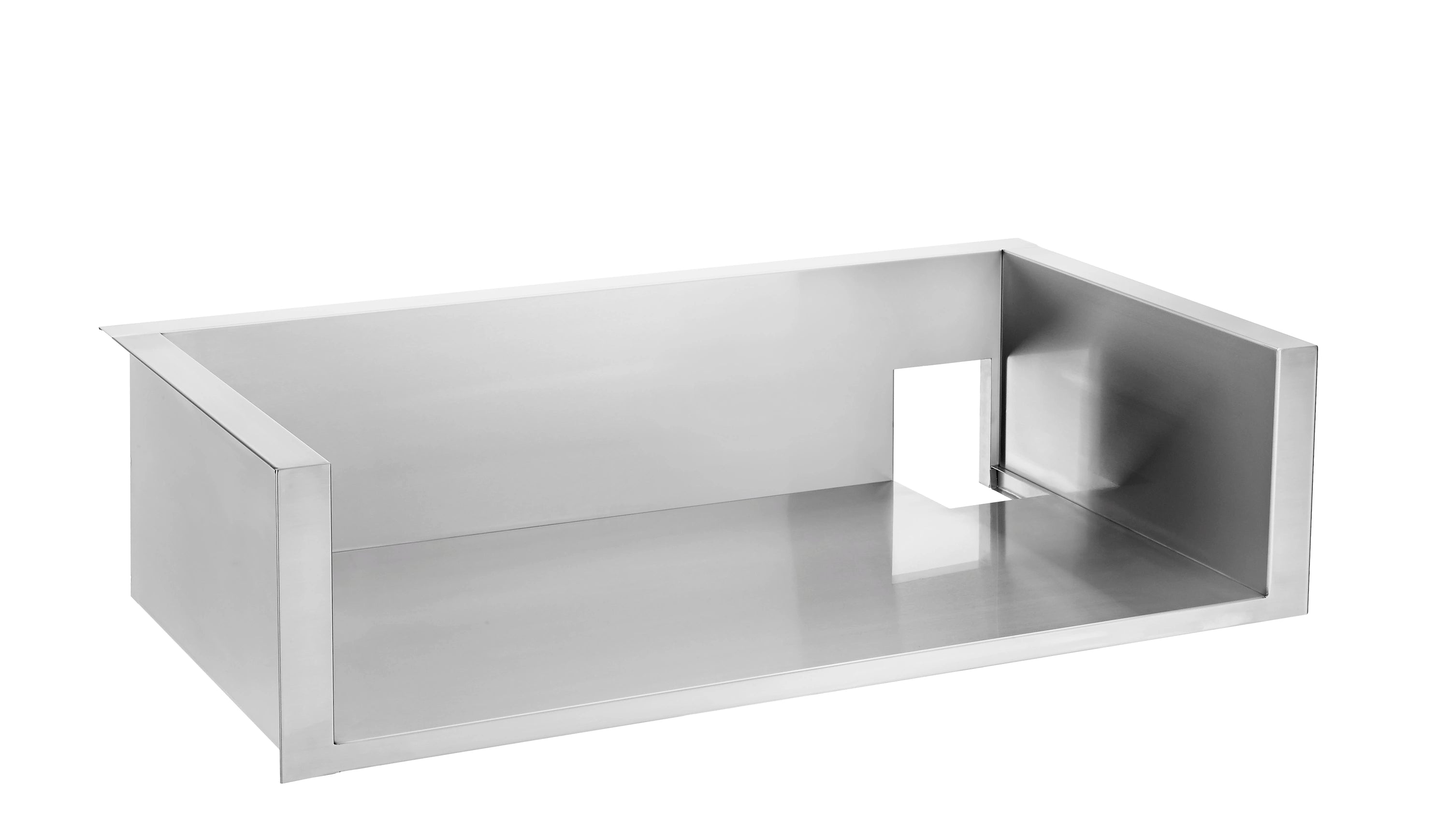 TrueFlame 32-inch grill liner, rectangular stainless steel tray with open top