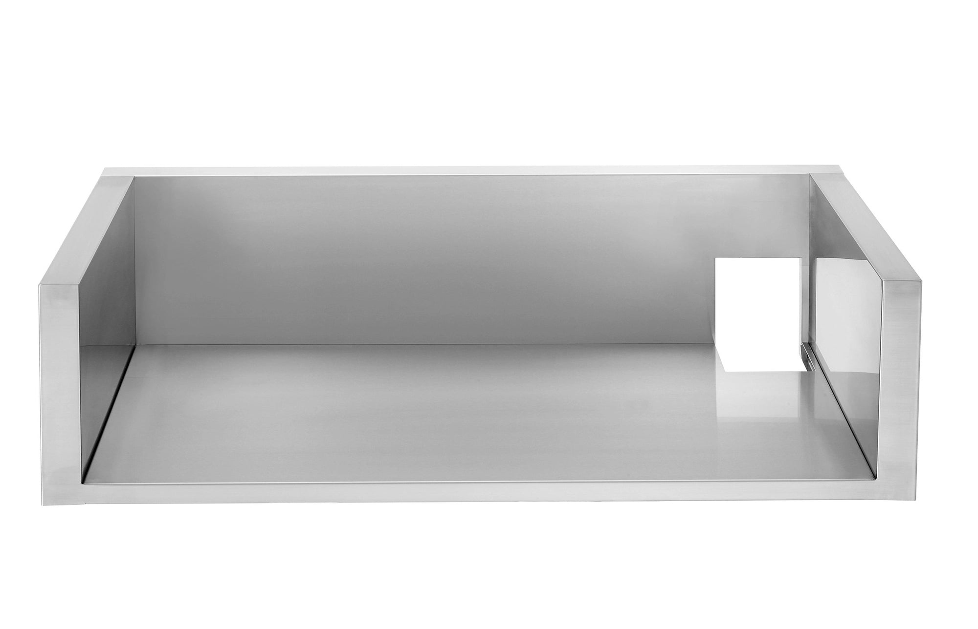 TrueFlame 30-inch griddle grill liner, stainless steel rectangular tray with side walls