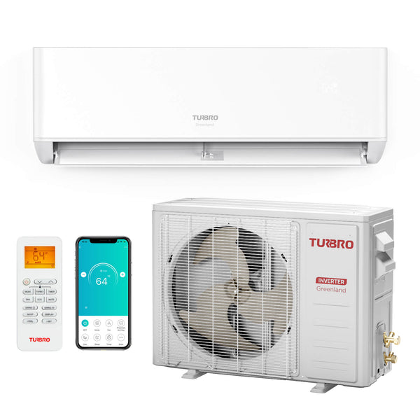 TURBRO Greenland 18,000 BTU Mini Split Air Conditioner with Heat Pump and 16 Ft. Line Set, WiFi Ductless  (707-SU-GL18K230)