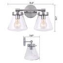 Parrot Uncle Gleam Modern Farmhouse 2-Light Vanity Light