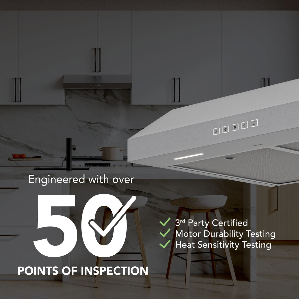 Broan-NuTone Glacier 36-Inch 350 CFM 3-Speed Convertible Under Cabinet Range Hood in Stainless Steel (GLA2363SS)
