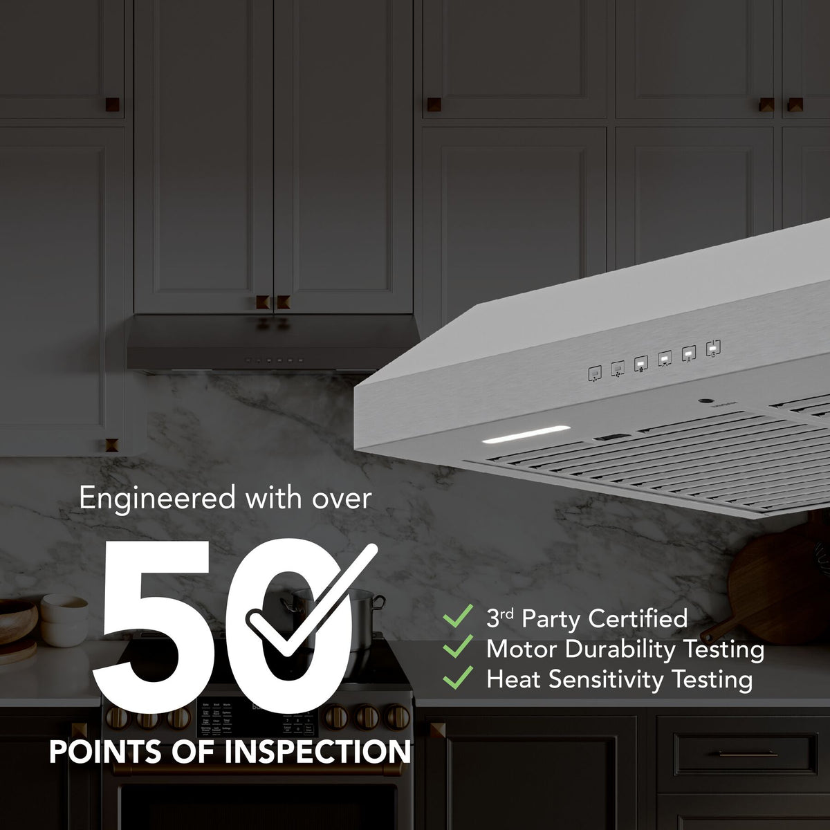 Broan-NuTone Glacier 36-Inch 490 CFM 3-Speed Convertible Under Cabinet Range Hood in Stainless Steel (GLA3364SS)