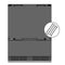 ZLINE Autograph Edition 60-Inch 32.2 Cu. Ft. French Door Built-In Bottom Freezer Refrigerator with Water Dispenser and Ice Maker in Panel Ready with Graphite Gray Interior and Matte Black Accents (GRBIVZ-60-MB)