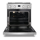 Cosmo 30-Inch Slide-In Freestanding Gas Range with 4 Gas Burners and 4.8 Cu. Ft. Convection Oven in Stainless Steel (COS-GRC304KB)