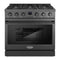 Cosmo 36-Inch High End Style Electric Range with 6.0 Cu Ft. Convection Oven in Matte Black (COS-GRC366KB-BK)