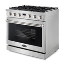 Cosmo 36-Inch Slide-In Freestanding Gas Range with 6 Gas Burners and 6.0 Cu. Ft. Convection Oven in Stainless Steel (COS-GRC366KB)