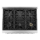 Cosmo 4-Piece Appliance Package - 36-Inch Gas Range, Under Cabinet Range Hood, Dishwasher, and Refrigerator in Stainless Steel (COS-4PKG-020)