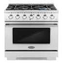 Cosmo 4-Piece Appliance Package - 36-Inch Gas Range, Island Range Hood, Dishwasher and Refrigerator in Stainless Steel (COS-4PKG-202)