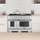 Cosmo 48-Inch 5.5 Cu. Ft. Double Oven Gas Range with 8 Italian Burners in Stainless Steel (COS-GRP486G)