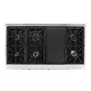 Cosmo 48-Inch 5.5 Cu. Ft. Double Oven Gas Range with 8 Italian Burners in Stainless Steel (COS-GRP486G)