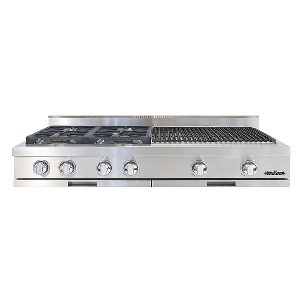 Capital 48-Inch Rangetop in Stainless Steel with 4 Sealed Burners & 24-Inch Grill (GRT484BB)