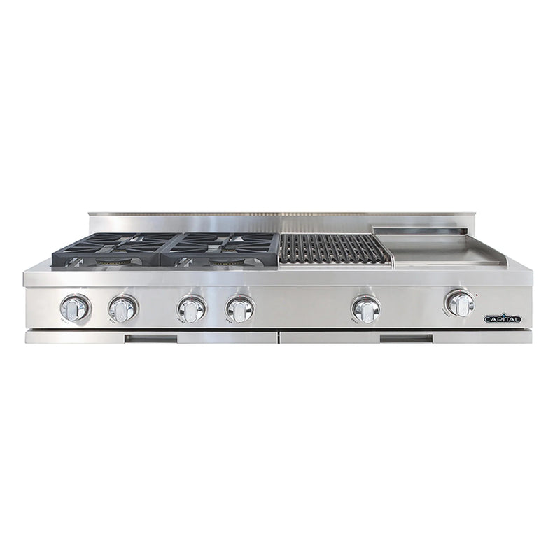 Capital 48" Precision Series Built-In Gas Rangetop with 4 Sealed Burners in Stainless Steel (GRT484BG)