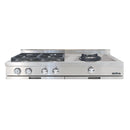 Capital 48-Inch Rangetop in Stainless Steel with 4 Sealed Burners & 24-Inch Open Power Wok (GRT484CW)