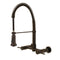 Kingston Brass Gourmetier Concord Double-Handle Wall-Mount Pre-Rinse Bridge Kitchen Faucet, Oil Rubbed Bronze (GS8185DL)