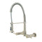 Kingston Brass Gourmetier Concord Double-Handle Wall-Mount Pre-Rinse Bridge Kitchen Faucet, Brushed Nickel (GS8188DL)