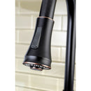 Kingston Brass Gourmetier American Classic Single-Handle Pull-Down Kitchen Faucet, Naples Bronze (GSY7776ACL)