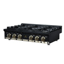 Forno Valente 36-Inch Gas Cooktop / Rangetop with 6 Sealed Burners & 71,000 BTU in Black (FCTGS5799-36CPBLK)