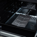 Forno Breno 24-Inch Freestanding Gas Range in Black with Antique Brass Trim (FFSGS6272-24BLK)