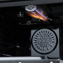 Forno Breno 24-Inch Freestanding Gas Range in Black with Antique Brass Trim (FFSGS6272-24BLK)