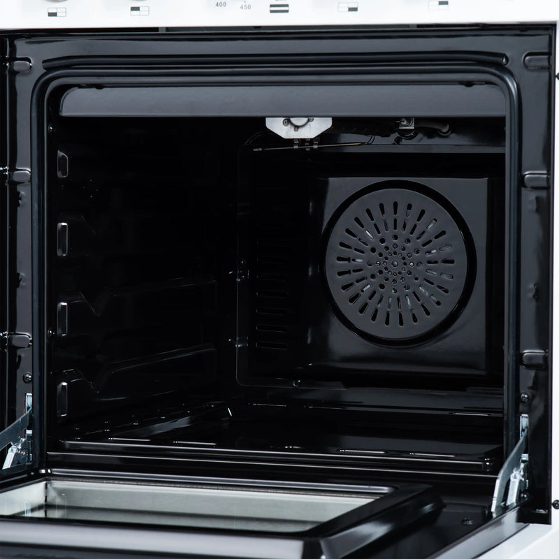 Forno Breno 24-Inch Freestanding Gas Range in White with Antique Brass Trim (FFSGS6272-24WHT)