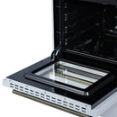 Forno Breno 24-Inch Freestanding Gas Range in White with Antique Brass Trim (FFSGS6272-24WHT)