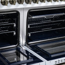Forno Massimo 48-Inch Freestanding Gas Range with 8 Burners &  6.58 Cu.Ft. Convection Oven in White with Antique Brass Handle (FFSGS6239-48WHT)