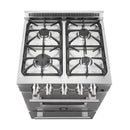 Forno Breno 24-Inch Gas Range with 4 Burners in Stainless Steel (FFSGS6272-24)