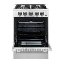 Forno Breno 24-Inch Gas Range with 4 Burners in Stainless Steel (FFSGS6272-24)