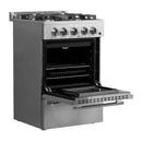 Forno Breno 24-Inch Gas Range with 4 Burners in Stainless Steel (FFSGS6272-24)