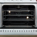 Forno Giovanni 30-Inch Gas Range with 5 Burners and 4.32 Cu.Ft. Convection Gas Oven with Temperature Gauge in White with Antique Brass Trim (FFSGS6274-30WHT)