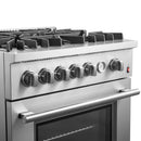 Forno Giovanni 30-inch Gas Range with 5 Gas Burners, 4.32 cu.ft. Convection Gas Oven with Temperature Gauge in Stainless Steel (FFSGS6274-30)