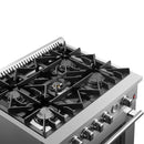 Forno Giovanni 30-inch Gas Range with 5 Gas Burners, 4.32 cu.ft. Convection Gas Oven with Temperature Gauge in Stainless Steel (FFSGS6274-30)