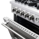 Forno Giovanni 30-inch Gas Range with 5 Gas Burners, 4.32 cu.ft. Convection Gas Oven with Temperature Gauge in Stainless Steel (FFSGS6274-30)