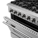 Forno 3-Piece Appliance Package - 36-Inch Marco Gas Range, French Door Refrigerator, & Dishwasher in Stainless Steel (FBDL-009-01CAUS)
