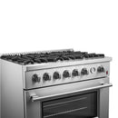 Forno 3-Piece Appliance Package - 36-Inch Marco Gas Range, French Door Refrigerator, & Dishwasher in Stainless Steel (FBDL-009-01CAUS)