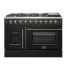Forno 5-Piece Appliance Package - 48-inch Gas Range, Hood, Refrigerator, Dishwasher and 30-Inch Microwave Oven in Black