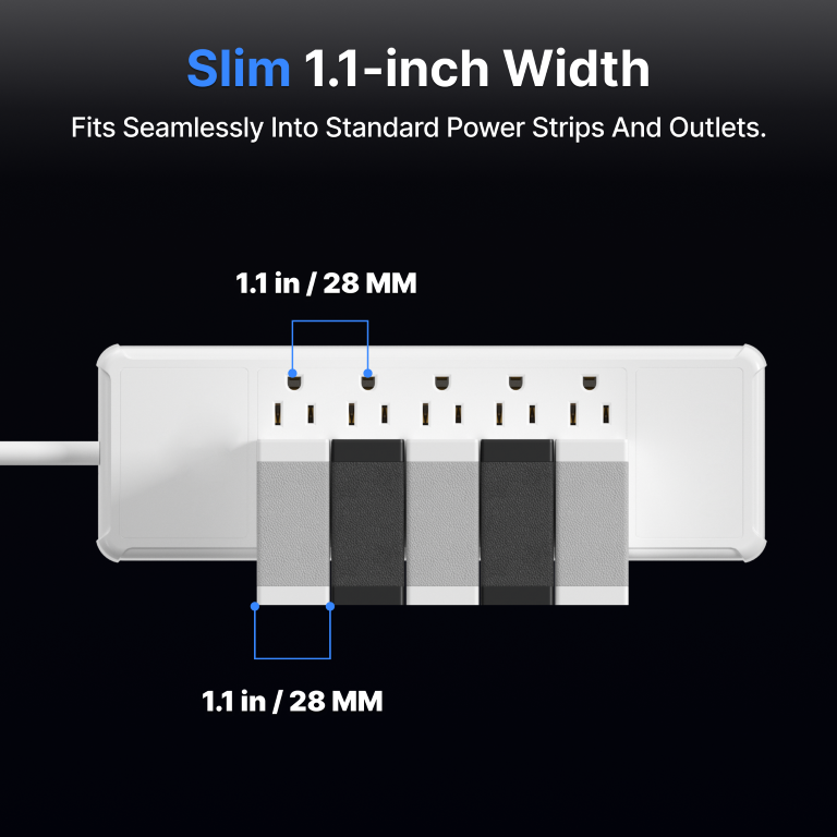 White retractable 40W charger, slim 1.1-inch width with compact power plug