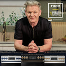 Thor-branded black kitchen range with control panel and knobs